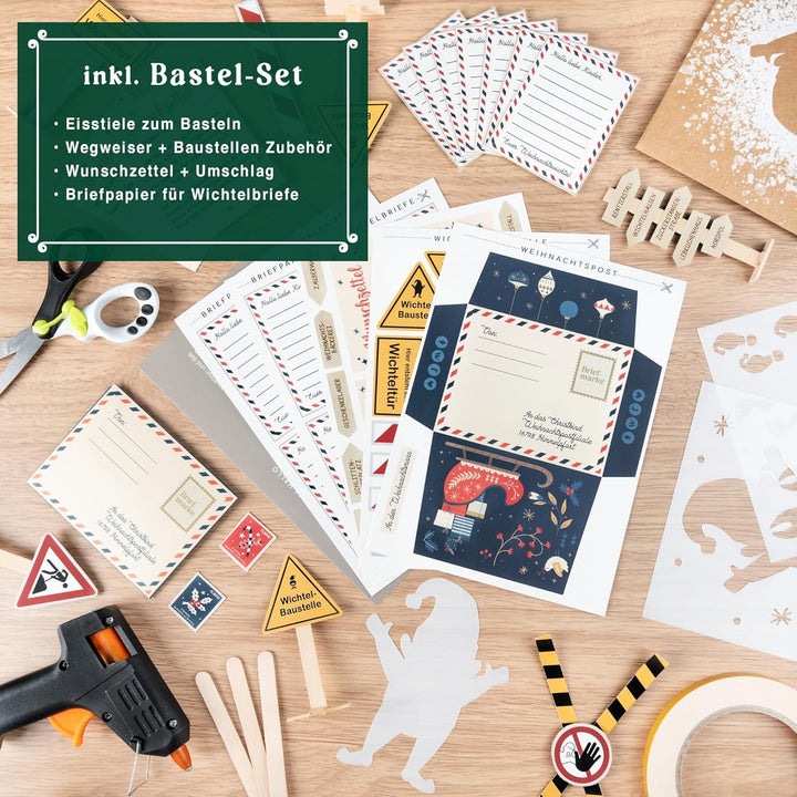 WICHTELFREUND Wichteltür Set - Zauberhafte Wichteltür Komplettset inkl. DIY- Baustelle Miniatur Wich