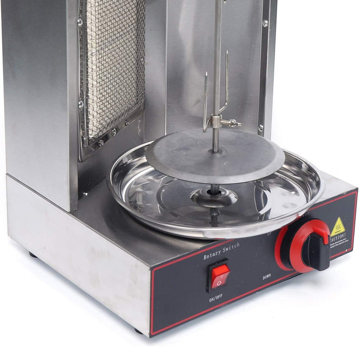 Dönergrill Vertikalgrill 2000W Elektro Grill Gas Kebab Machine, LPG Grill, 0-300℃ Temperatureinstell