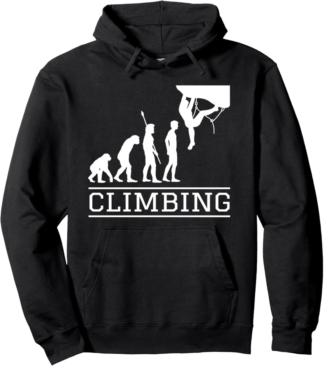Klettern Bergsteigen Bouldern Kletterer I Evolution Pullover Hoodie
