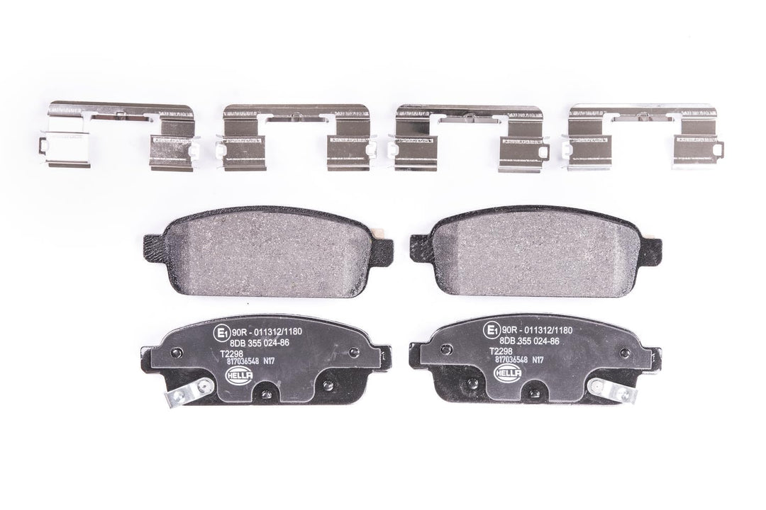 HELLA PAGID 8DB 355 024-861 Bremsbelagsatz - T2298 - Dicke/Stärke: 16.2mm - Bremssystem: TRW - mit a