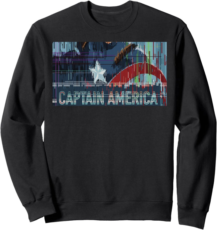 Marvel Captain America Glitched Poster Sweatshirt