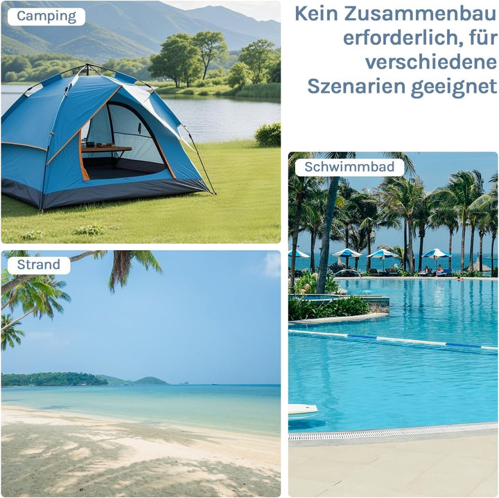 WOLTU Strandmatten 2er Set, gepolsterte Strandliege klappbar leicht, 3-stufig verstellbare Rückenleh