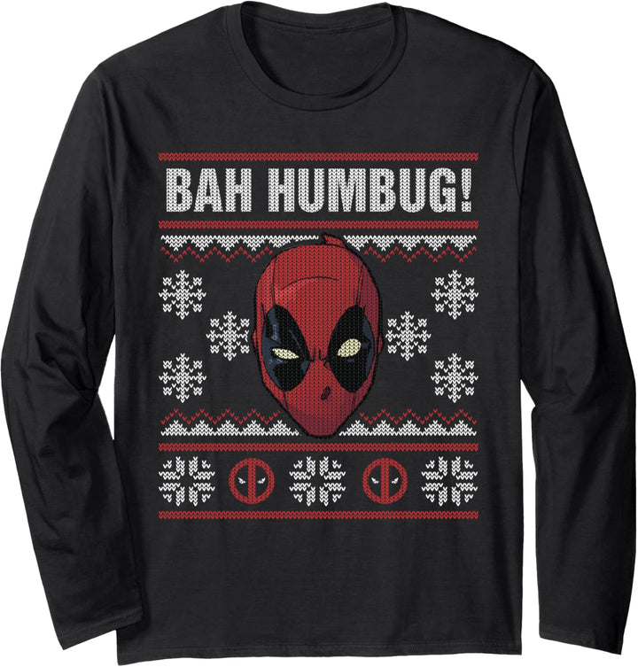 Marvel Deadpool Bah Humbug Holiday Langarmshirt