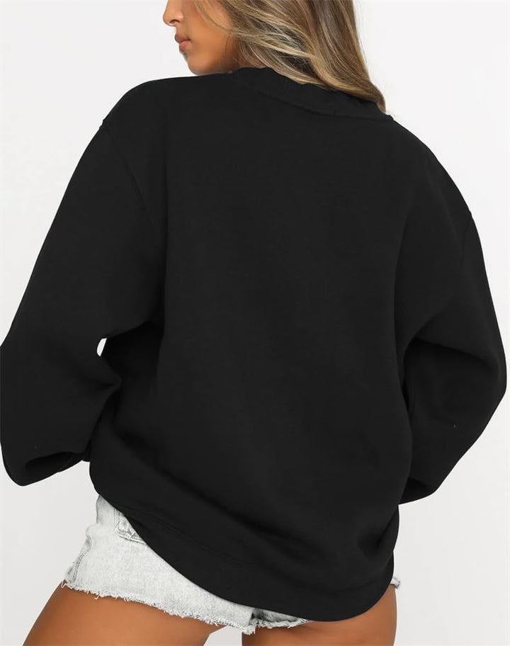 Tomwell Damen übergrosse Sweatshirt Los Angeles Vintage Oversized Langarmshirt Rundhals Pullover Tee