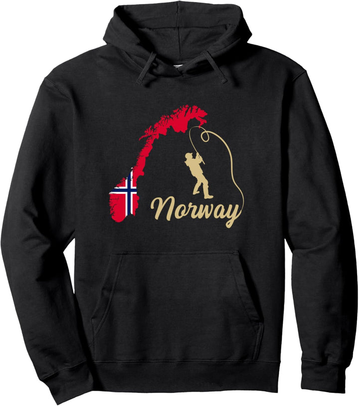 Norwegen Angler, als Angelzubehör Angel Geschenk für Männer Pullover Hoodie