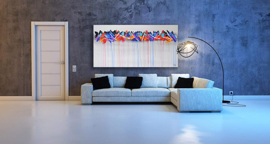 Monica Mirafiori I 100% HANDGEMALT I Gemälde Evolution 100x50cm | Gemälde Handgemalt | Acrylgemälde