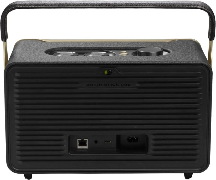 JBL Authentics 300 Tragbarer Smart Home Lautsprecher – 70er Jahre Retro-Design Bluetooth Box – Mit G