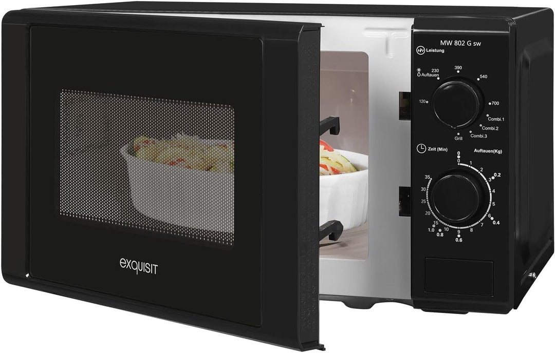 Exquisit MW900-030G Mikrowelle 20L 1000W Grill schwarz