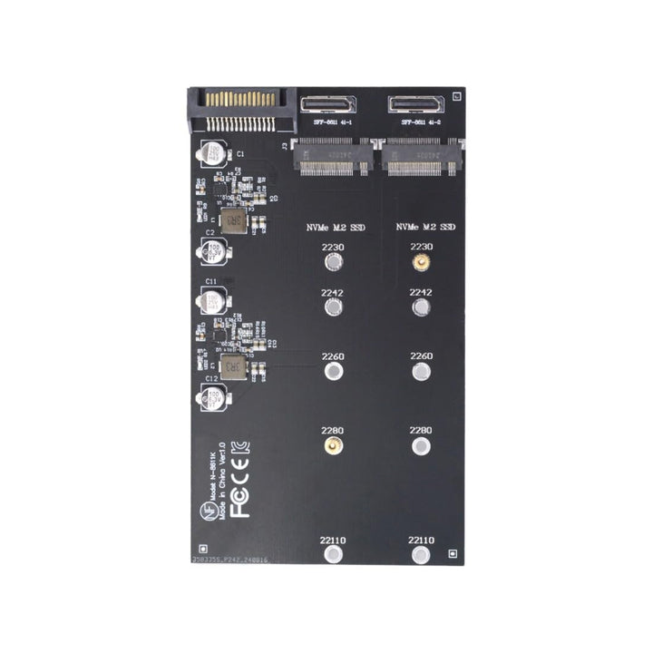 chenyang M.2 zu Oculink Adapter, PCIe NVME/AHCI SSD 2 zu 2 SFF-8611/8612 Adapter unterstützt 2230/22