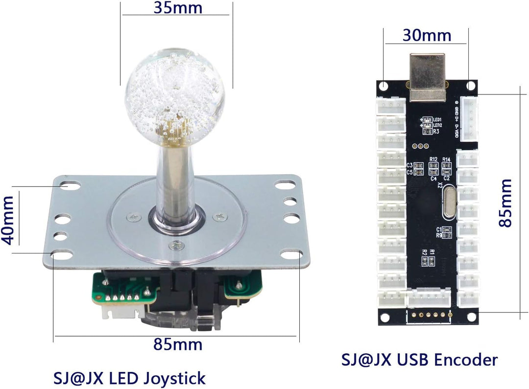 Arcade Game LED DIY Kit Mechanische Tastatur Schalter Arcade LED Taste LED Joystick Controller Zero