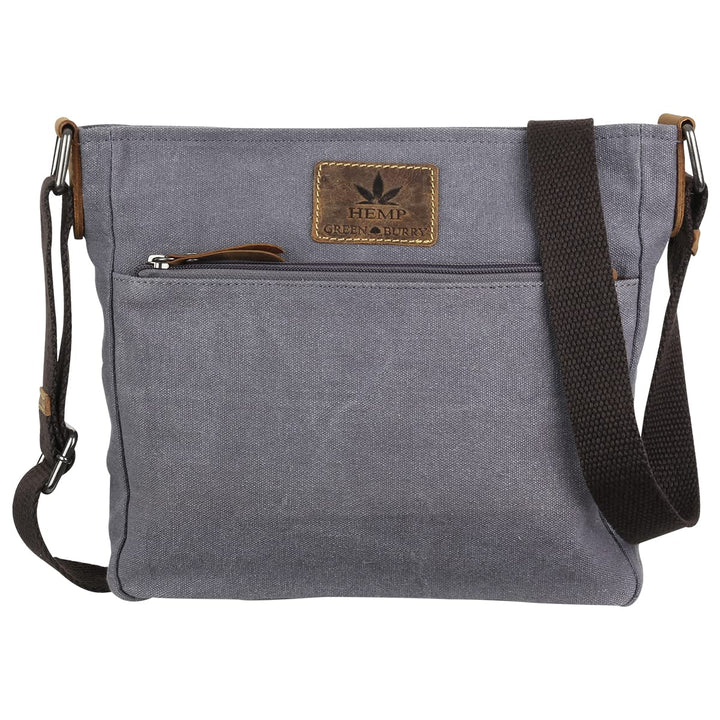 Greenburry Vintage Hemp Umhängetasche 26 cm Light Grey, Light Grey