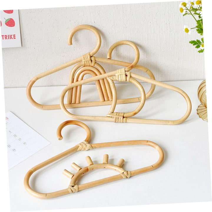 Cabilock Rattan Kinderkleiderbügel Handgemachte Kleine Kleiderbügel Für Junge Mädchen Und Junge Mädc