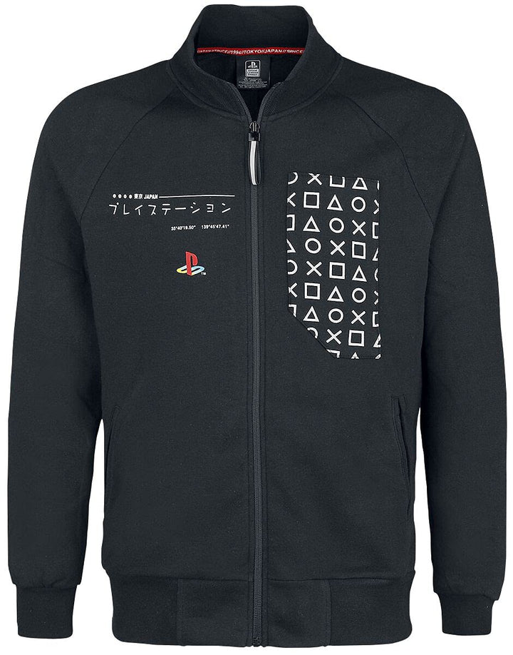 Difuzed Sony Playstation Tech19 Bomberjacke, nahtlos, Schwarz , S