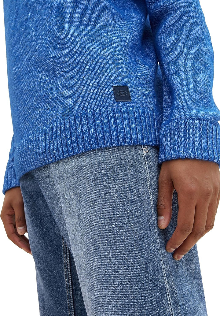 TOM TAILOR Herren Pullover XXL 34433 - Hockey Blue White Core, XXL 34433 - Hockey Blue White Core