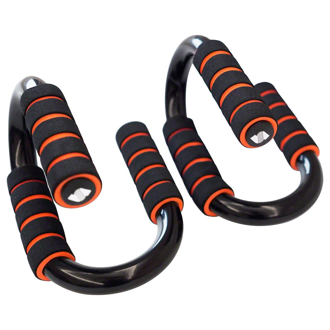 Sport-Tec Push Up Liegestützgriffe, Aufbau Brustmuskeln zu Hause oder im Fitnessstudio, Paar Orange,