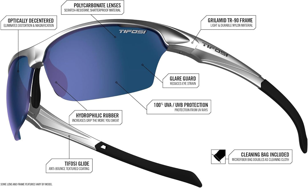 Tifosi Unisex Intensiv Crystal Smoke Bright Blue Sonnenbrille, Einheitsgrösse