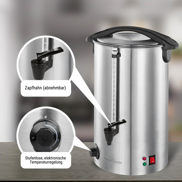 ProfiCook PC-HGA 1196 Heissgetränkeautomat, zum Erhitzen und Warmhalten von z.B. Glühwein/Kaffee/Tee