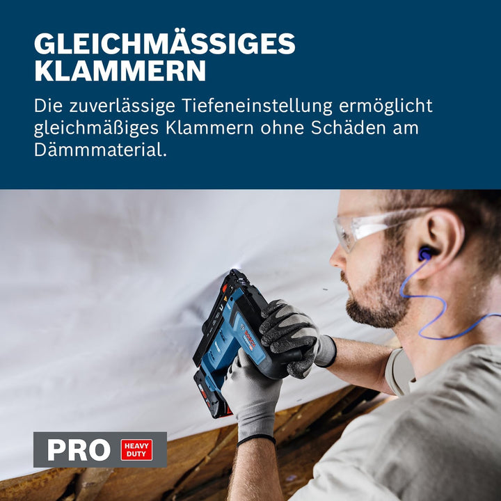 Bosch Professional 18V System Akku-Holzklammerer GTH 18V-14 (inkl. Gürtelhaken)