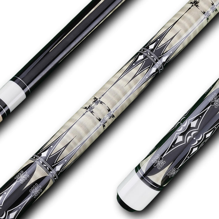58" Pool Billard Queue with 13mm Tip,19 20 oz Billiard Cue,Schwarz oder Weiss，1/2 Maple Queue Sticks