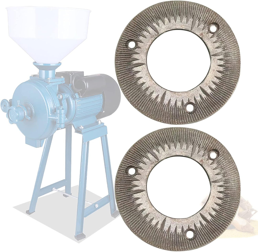 OUKANING 2x Ersatz-Schleifscheiben für Getreidemühle, 8mm Premium-Gussstahl, Korrosionsbeständig, 77