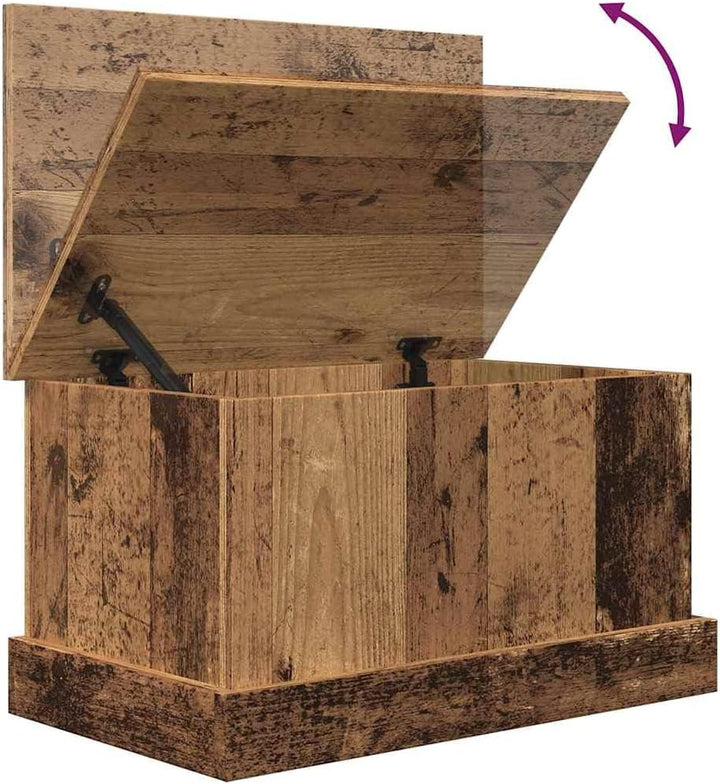vidaXL Truhe Altholz-Optik 30x50x28 cm Holzwerkstoff, Aufbewahrungsbox, Werkzeugtruhe, Deckenbox, We