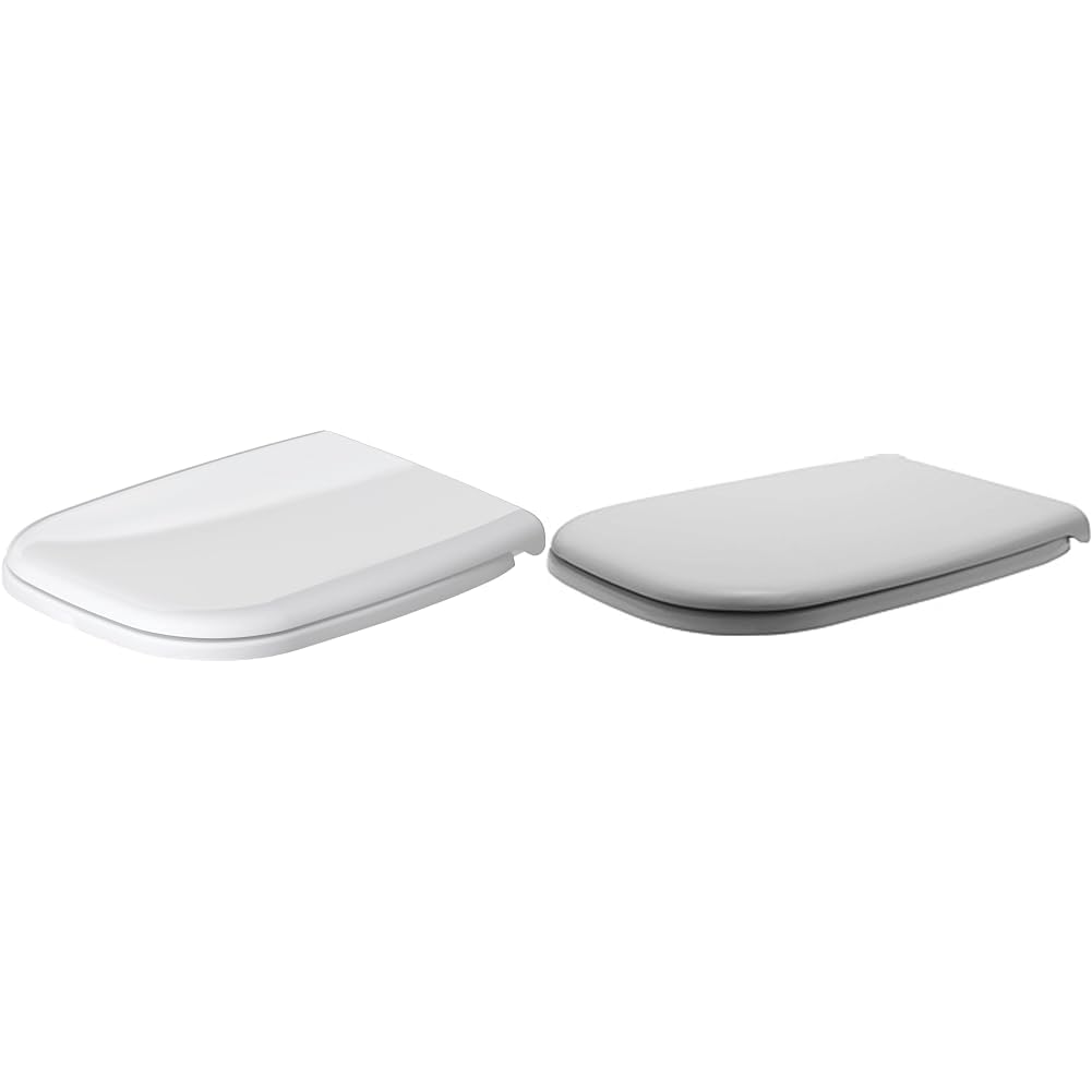 Duravit WC-Sitz D-Code Compact, Toilettendeckel aus Urea-Duroplast, Klodeckel mit Edelstahl Scharnie