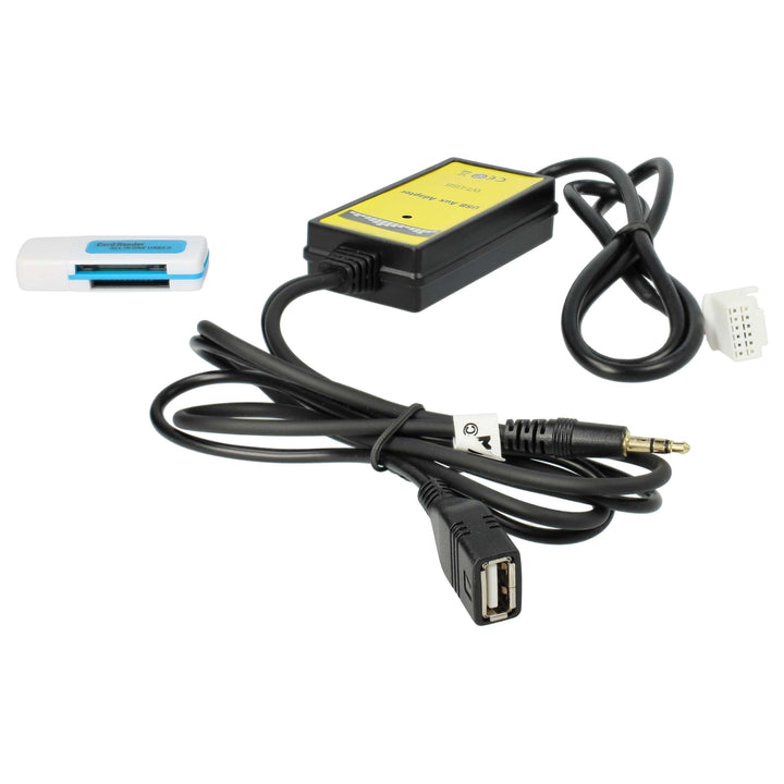 vhbw AUX Line In Adapter Kabel KFZ Radio kompatibel mit Toyota Yaris 2006-2010 Auto, Fahrzeug, USB