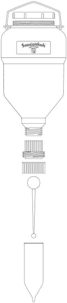Contacto Melkdispenser Set GROSS Silikon Dosierer & Nachfüllbehälter, Dispensersystem 5500 ml, Ketch
