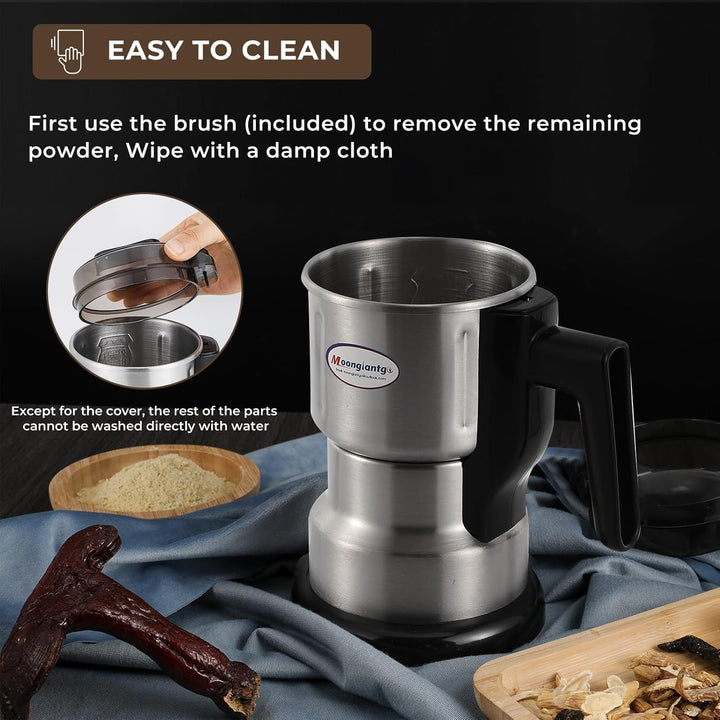 Moongiantgo Getreidemühle Elektrische Multifunktionale Ultrafeine Gewürzmühle & Kaffeemühle (250W 22