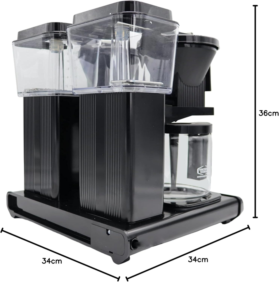 Moccamaster KBG744 Filter Kaffee Maschine Glas, 2 x 1.25 Liter, 59367, Schwarz