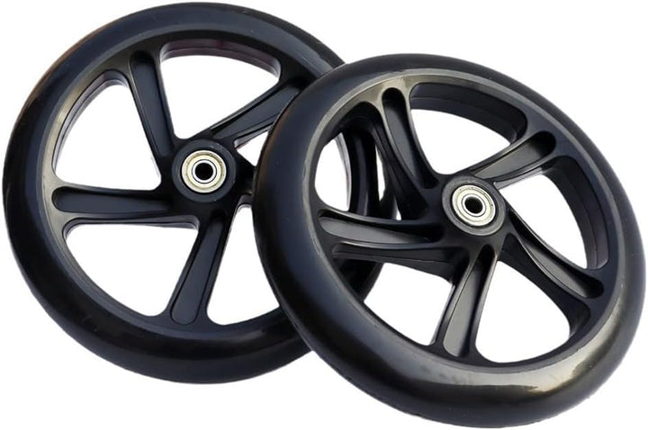 2er-Pack Scooter-Rad, 125mm - 200mm Scooter-Räder mit Lagern für Scooter, Rollschuhe, Trolleys, Loch