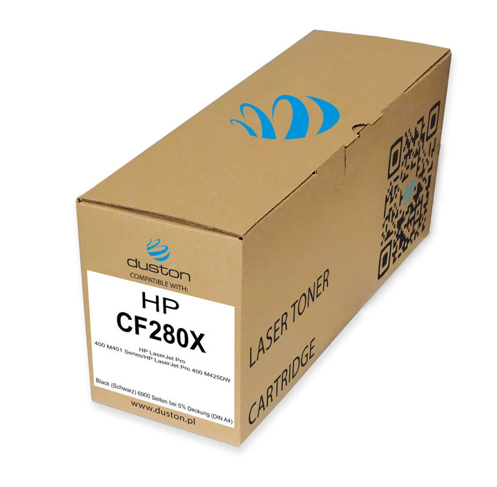 duston CF280X, 80X Schwarz Toner kompatibel mit HP Laserjet Pro 400 M401 Series HP Laserjet Pro 400