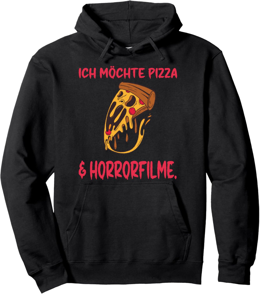 Pizza Fastfood Horrorfilme Horror Filme Serienjunkie Pullover Hoodie