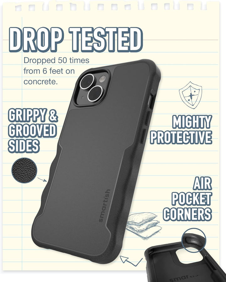 Smartish iPhone 14 Schutzhülle - Gripzilla Kompatibel mit MagSafe [Robust + Tough] Gepanzerte Slim C