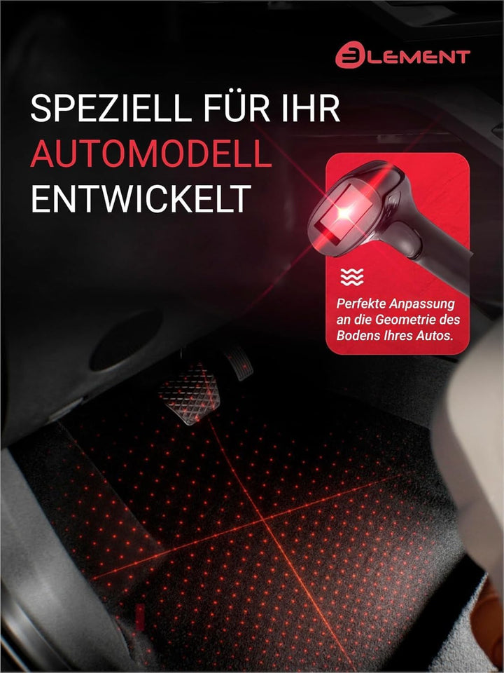 Element Gummimatten für Ford F250/F350 Eimer Sitze w/o 4x4 Shifter Crew Cab 2017 > 2 TLG HINTEN