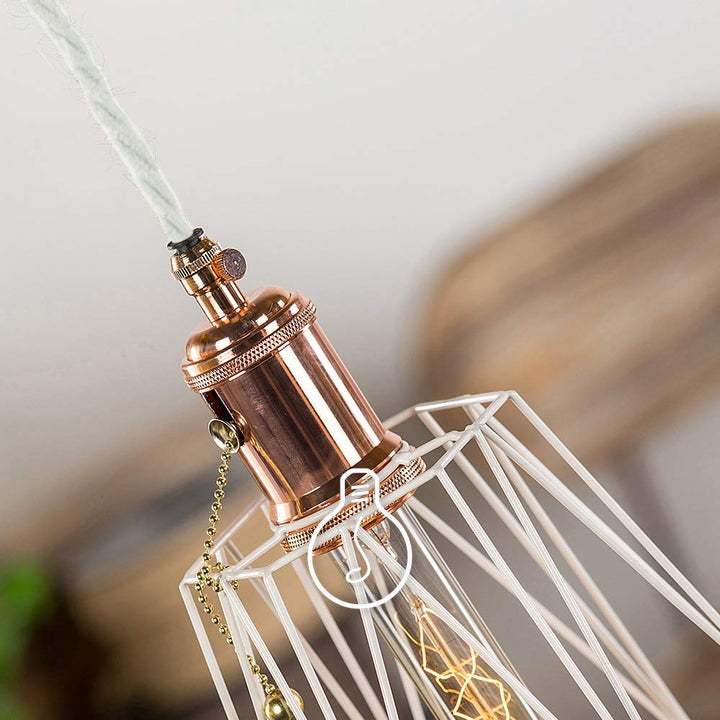 Amarcords - Textilkabel für Lampen WEISS, geflochten, Seide, 5 Meter, mit Erdung 3x0,75 - Stoffkabel