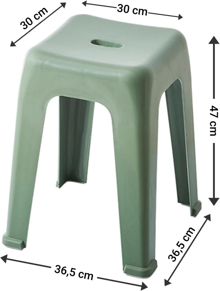 WITEN&NOCK 2er Set Design Badhocker Duschhocker Sitzhocker Badezimme Dusche Wohnzimmer Stuhl aus Kun