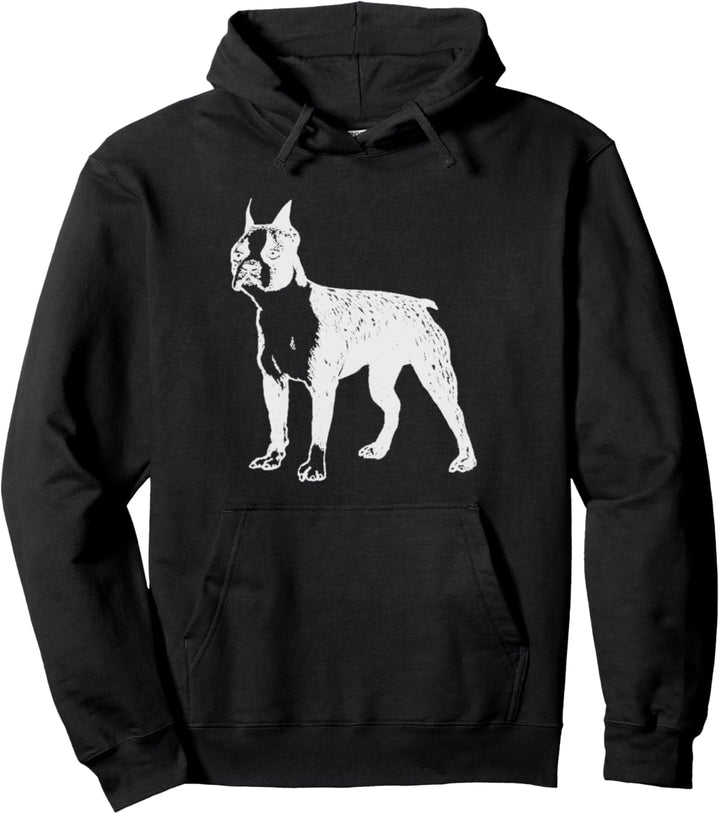 Boston Terrier Pet Dog Line Art Zeichnung Pullover Hoodie