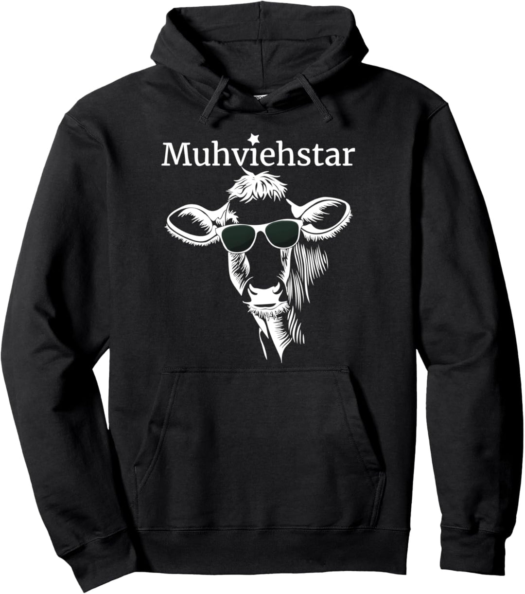 Kuh Outfit Rind Sonnenbrille Ochse Bulle Cow - Muhviehstar Pullover Hoodie