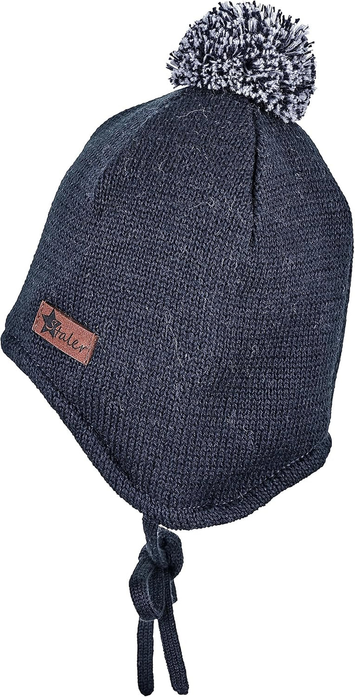 Sterntaler Unisex Mütze Ocs Strickmütze mit Bommel 39 Marine, 39 Marine