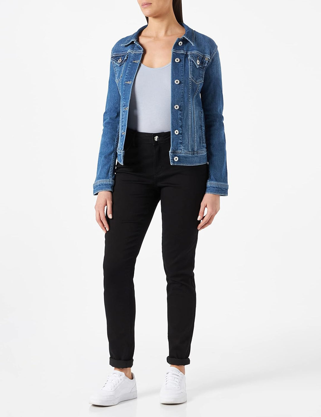 Pepe Jeans Damen Thrift Jacket (1er Pack) S Blue (Denim-GV1), S Blue (Denim-GV1)