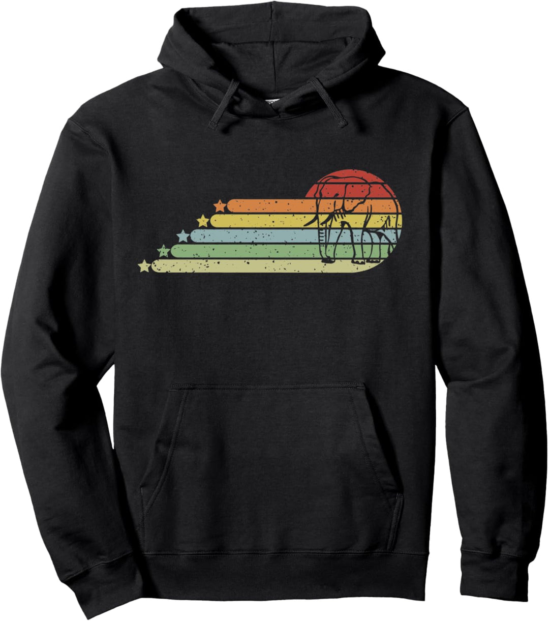 Lustiges Retro Vintage Elefant Afrika Elefanten Geschenk Pullover Hoodie