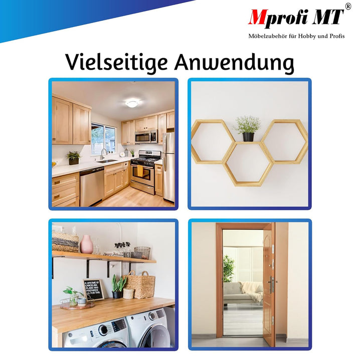 Mprofi MT® 20m Rolle-Kantenumleimer-Echtholz Furnier Umleimer mit Schmelzkleber-Bügelkante für Regal