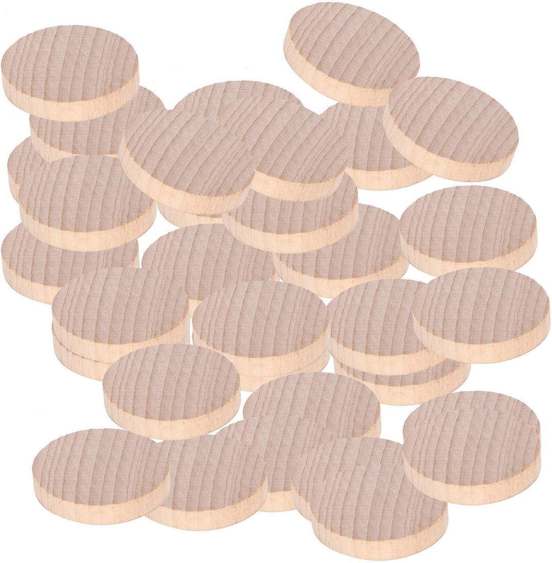 100 Stück runde Holzscheiben, handgefertigte unfertige Holzstücke Basteln für DIY Türhänger, Brandma