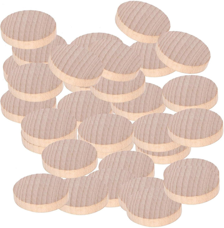 100 Stück runde Holzscheiben, handgefertigte unfertige Holzstücke Basteln für DIY Türhänger, Brandma