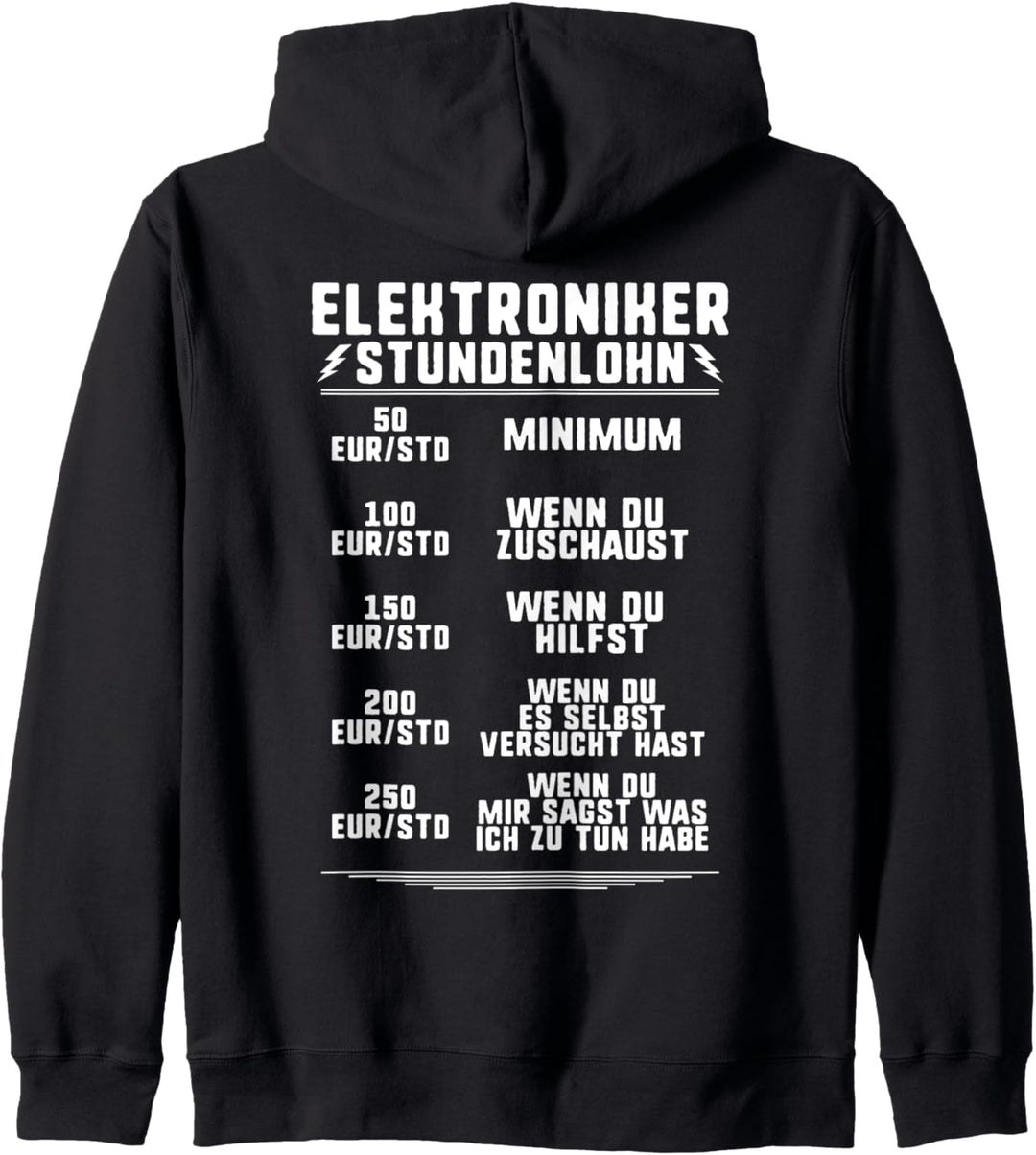 Elektriker Stundenlohn Elektroniker Kapuzenjacke