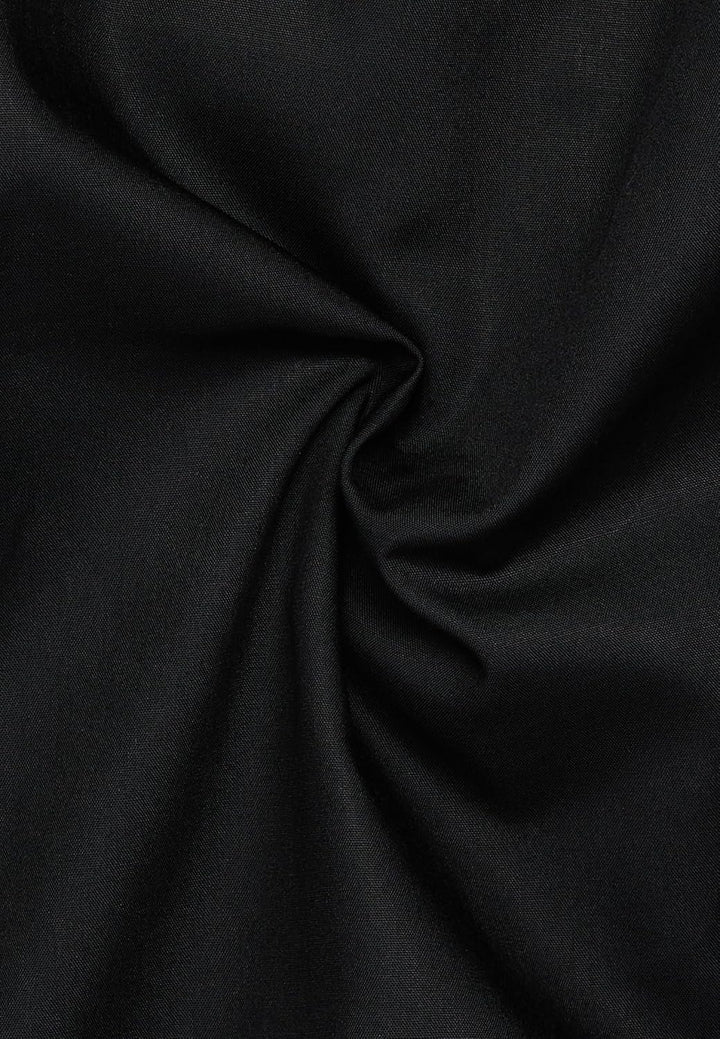 ETERNA Langarm Hemd COMFORT FIT Pinpoint unifarben mit Classic Kent Kragen 38 Schwarz (03), 38 Schwa