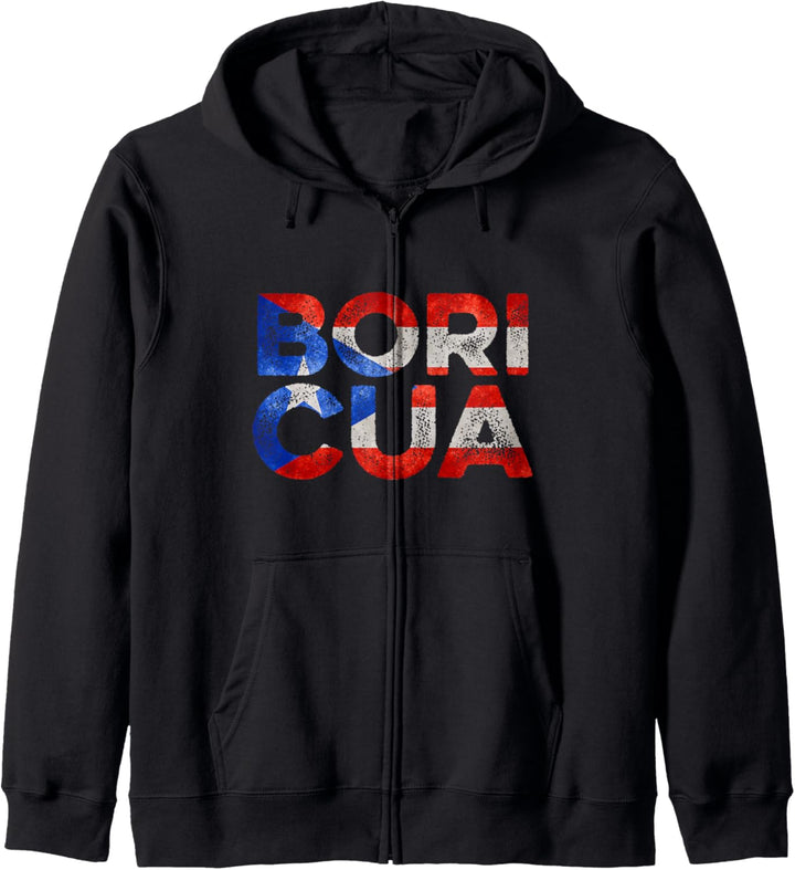 Boricua Funny Puerto Rican Flag Pride Morena United States Kapuzenjacke