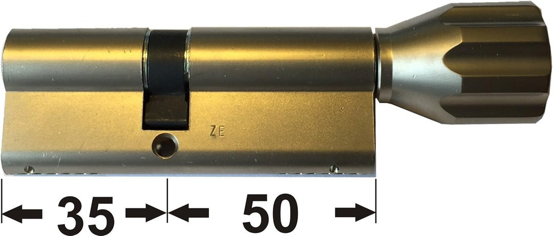 ABUS EC660 ECK660 Profil-Knaufzylinder Länge (a/b) Z35/K50mm (c=85mm) mit 6 Schlüssel, mit Sicherung