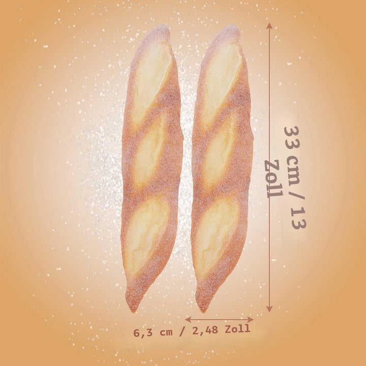 Funzhan 2 Stück Künstliches Brot Realistische Lange Laib Künstliche Baguette Bäckerei Dekoration Gef